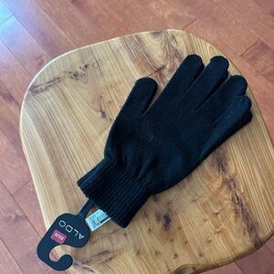 Aldo Men's Classic Black Knit Gloves with inside studs ❤️O/S